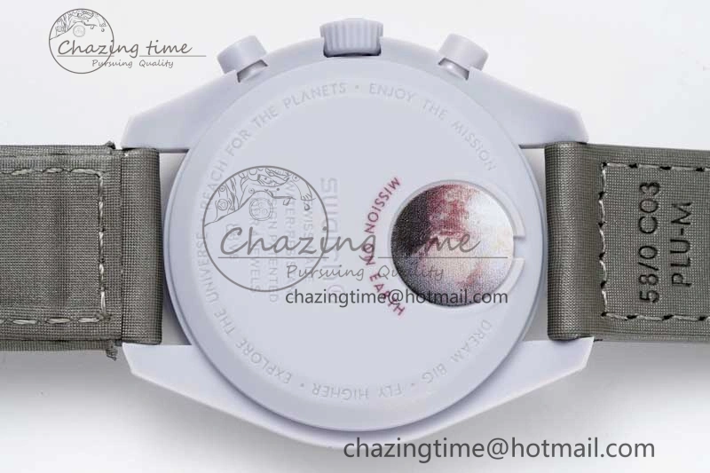 SmartChoice Speedmaster Misson To Pluto 1:1 Best Edition Gray Dial On Nylon Strap Quartz 7858