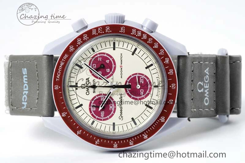 SmartChoice Speedmaster Misson To Pluto 1:1 Best Edition Gray Dial On Nylon Strap Quartz 7858
