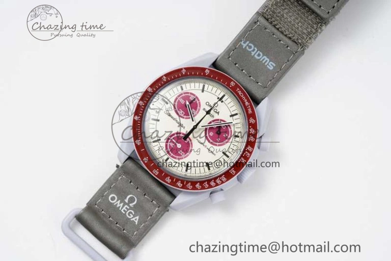 SmartChoice Speedmaster Misson To Pluto 1:1 Best Edition Gray Dial On Nylon Strap Quartz 7858
