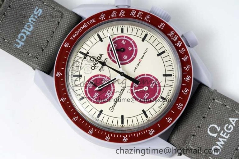SmartChoice Speedmaster Misson To Pluto 1:1 Best Edition Gray Dial On Nylon Strap Quartz 7858