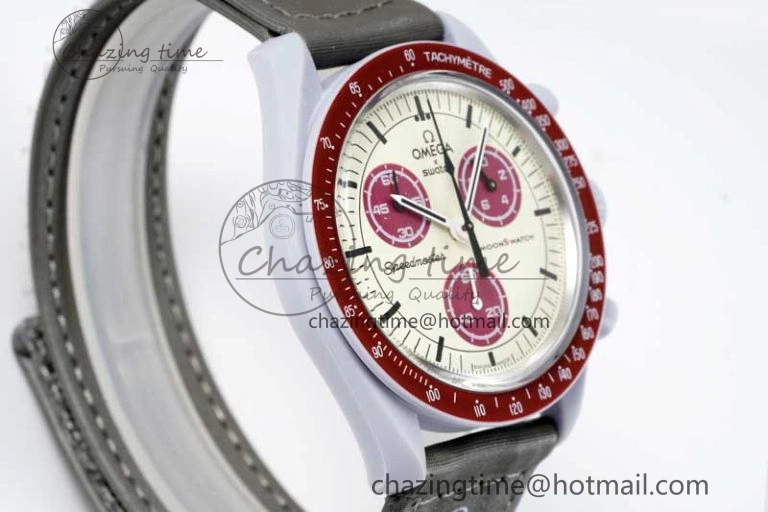 SmartChoice Speedmaster Misson To Pluto 1:1 Best Edition Gray Dial On Nylon Strap Quartz 7858
