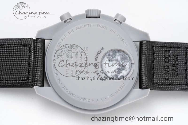 HighPerformance Speedmaster Misson To The Moon 1:1 Best Edition Black Dial On Nylon Strap Quartz 7856