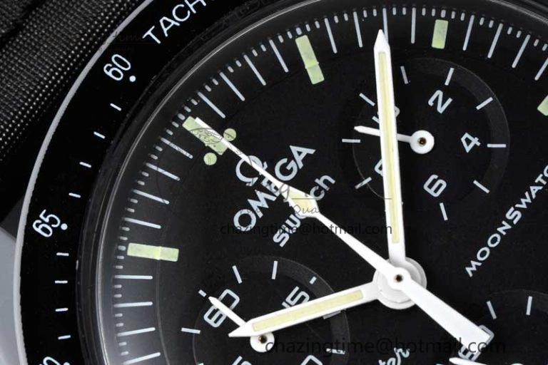 HighPerformance Speedmaster Misson To The Moon 1:1 Best Edition Black Dial On Nylon Strap Quartz 7856