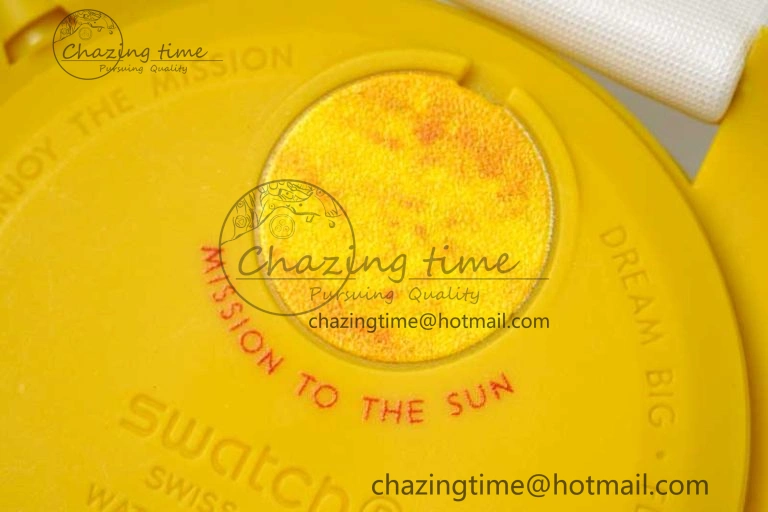 SmoothTexture Speedmaster Misson To The Sun 1:1 Best Edition Yellow Dial On Nylon Strap Quartz 7855