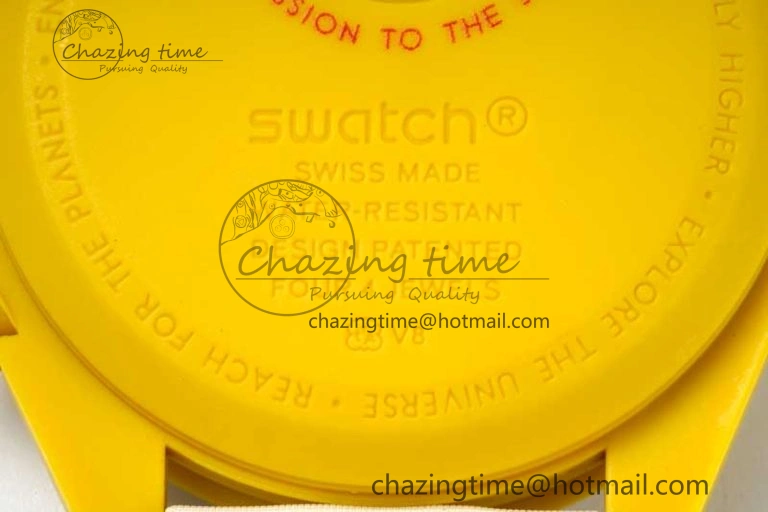 SmoothTexture Speedmaster Misson To The Sun 1:1 Best Edition Yellow Dial On Nylon Strap Quartz 7855