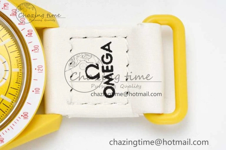 SmoothTexture Speedmaster Misson To The Sun 1:1 Best Edition Yellow Dial On Nylon Strap Quartz 7855