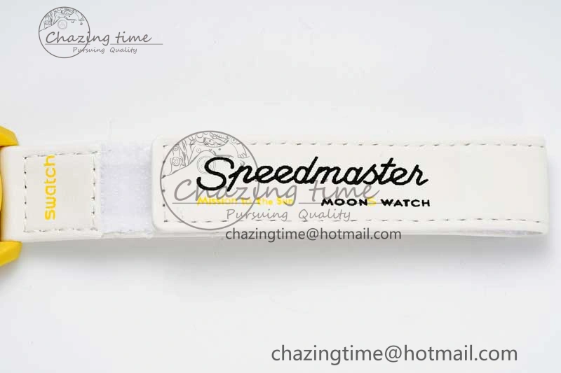 SmoothTexture Speedmaster Misson To The Sun 1:1 Best Edition Yellow Dial On Nylon Strap Quartz 7855