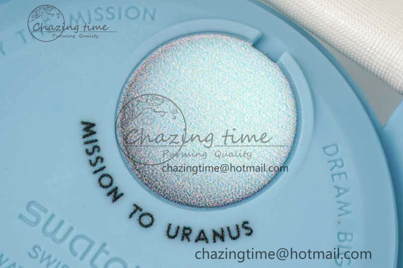Neat Speedmaster Misson To Uranus 1:1 Best Edition Blue Dial On Nylon Strap Quartz 7860