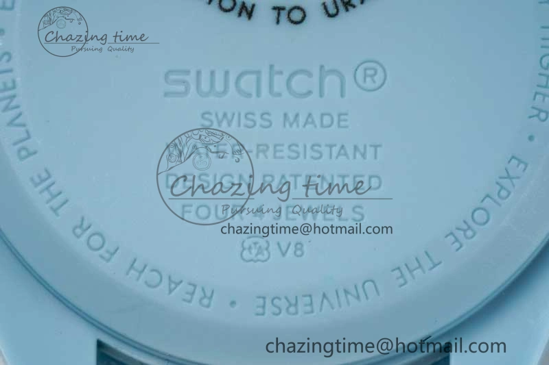 Neat Speedmaster Misson To Uranus 1:1 Best Edition Blue Dial On Nylon Strap Quartz 7860