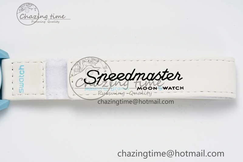 Neat Speedmaster Misson To Uranus 1:1 Best Edition Blue Dial On Nylon Strap Quartz 7860