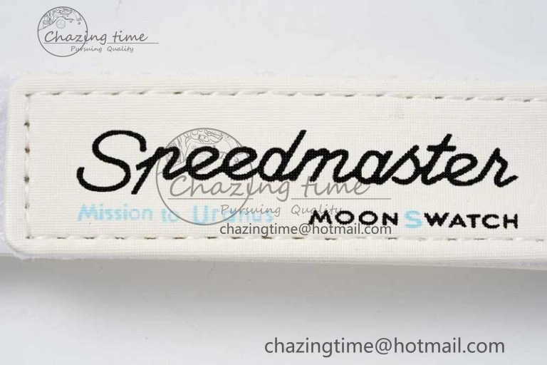 Neat Speedmaster Misson To Uranus 1:1 Best Edition Blue Dial On Nylon Strap Quartz 7860