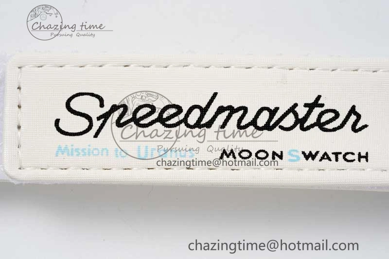 Neat Speedmaster Misson To Uranus 1:1 Best Edition Blue Dial On Nylon Strap Quartz 7860
