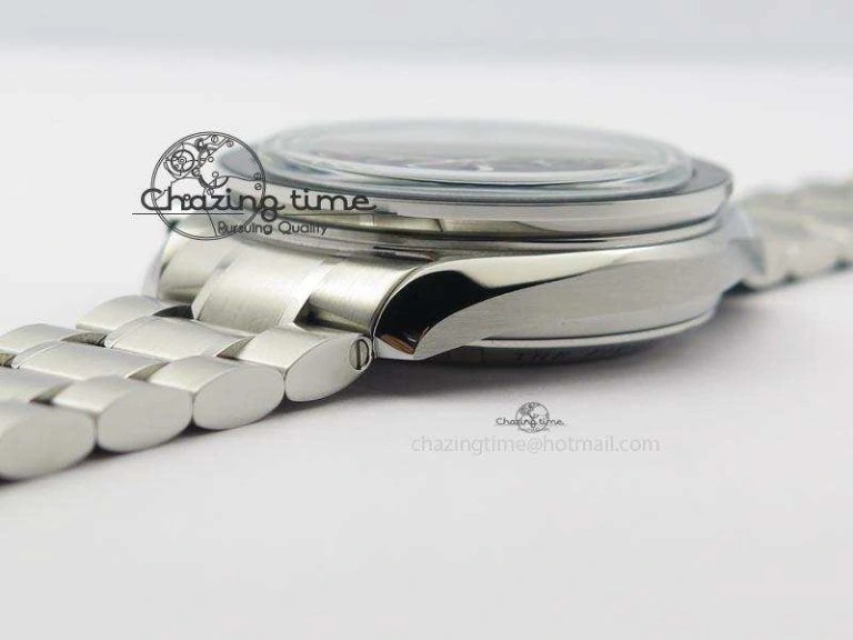 Breathable Speedmaster MoonWatch  Apollo 16 Black Dial On SS Bracelet 8231