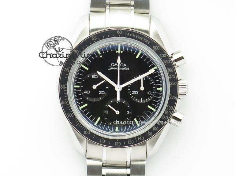 Speedmaster MoonWatch Black Dial On SS Bracelet Chic 8228