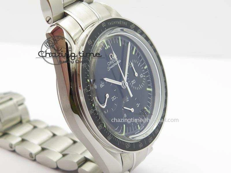 Speedmaster MoonWatch Black Dial On SS Bracelet Chic 8228