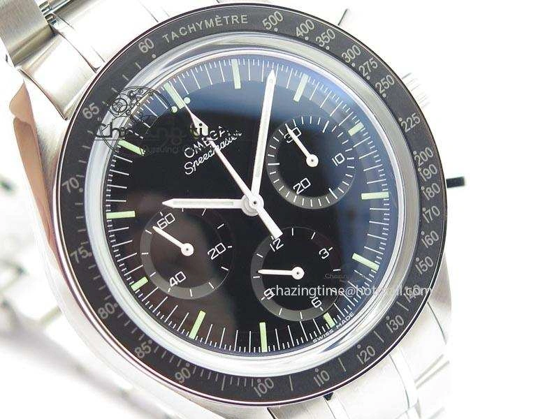 Speedmaster MoonWatch Black Dial On SS Bracelet Chic 8228