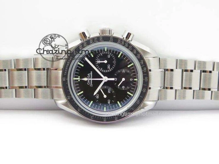 Speedmaster MoonWatch Black Dial On SS Bracelet Chic 8228