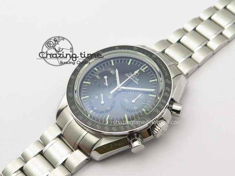 Speedmaster MoonWatch Black Dial On SS Bracelet Chic 8228