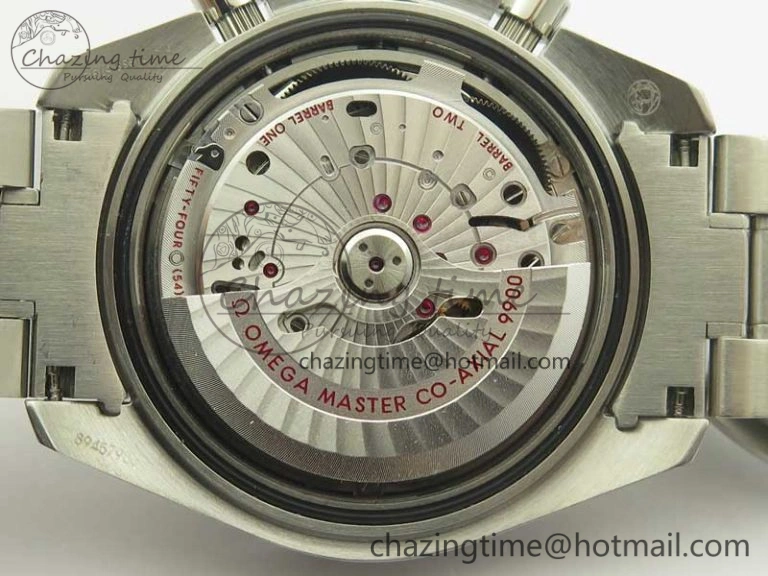Speedmaster Moonwatch OMF 1:1 Best Edition Black Dial Orange Hand on SS Bracelet A FreshLook 8044