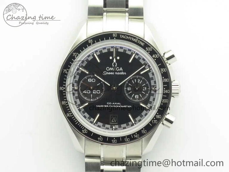 Comfortable Speedmaster Moonwatch OMF 1:1 Best Edition Black Dial SS Hand on SS Bracelet A 8043