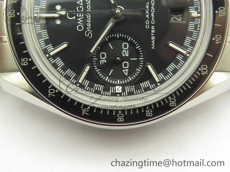 Comfortable Speedmaster Moonwatch OMF 1:1 Best Edition Black Dial SS Hand on SS Bracelet A 8043