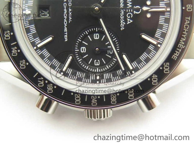 Comfortable Speedmaster Moonwatch OMF 1:1 Best Edition Black Dial SS Hand on SS Bracelet A 8043