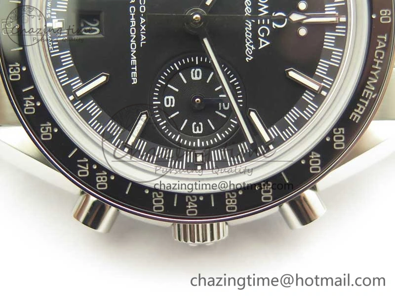 Comfortable Speedmaster Moonwatch OMF 1:1 Best Edition Black Dial SS Hand on SS Bracelet A 8043