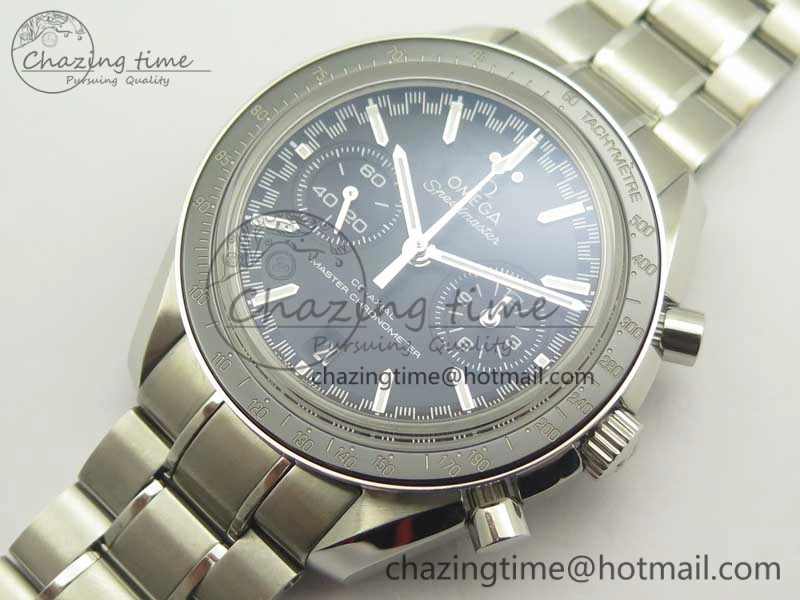 Comfortable Speedmaster Moonwatch OMF 1:1 Best Edition Black Dial SS Hand on SS Bracelet A 8043