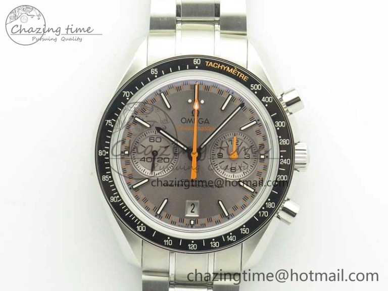 Flexible Speedmaster Moonwatch OMF 1:1 Best Edition Gray Dial on SS Bracelet A 8042