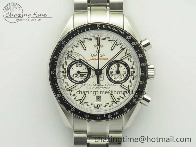 Speedmaster Moonwatch OMF 1:1 Best Edition White Dial Black Hand on SS Bracelet A Seasonal 8045