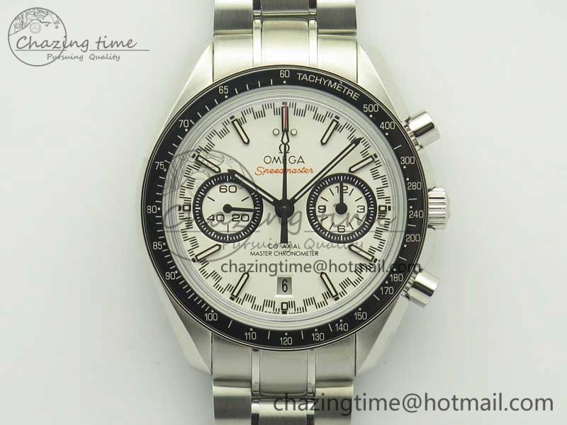Speedmaster Moonwatch OMF 1:1 Best Edition White Dial Black Hand on SS Bracelet A Seasonal 8045
