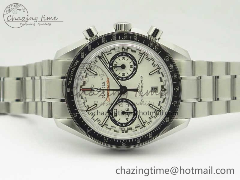Speedmaster Moonwatch OMF 1:1 Best Edition White Dial Black Hand on SS Bracelet A Seasonal 8045