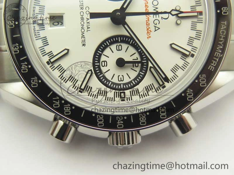 Speedmaster Moonwatch OMF 1:1 Best Edition White Dial Black Hand on SS Bracelet A Seasonal 8045