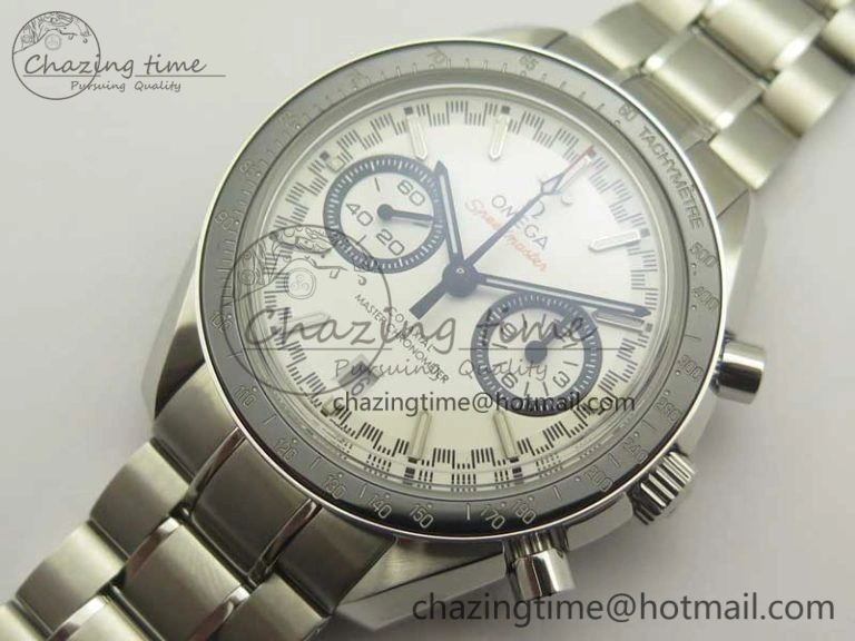 Speedmaster Moonwatch OMF 1:1 Best Edition White Dial Black Hand on SS Bracelet A Seasonal 8045