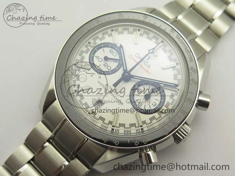 Speedmaster Moonwatch OMF 1:1 Best Edition White Dial Black Hand on SS Bracelet A Seasonal 8045