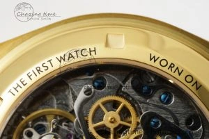 Premium Speedmaster Moonwatch in Moonshine Gold YG RMF Best Edition YG Dial on Black Rubber Strap Manual Chrono 7834