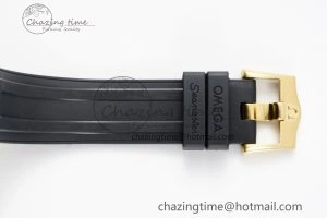 Premium Speedmaster Moonwatch in Moonshine Gold YG RMF Best Edition YG Dial on Black Rubber Strap Manual Chrono 7834