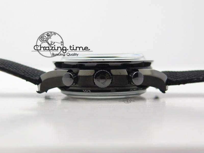 DailyWear Speedmaster Professional Chronometer PVD Black Dial On Black Leather Strap A 8259