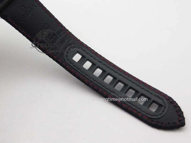 DailyWear Speedmaster Professional Chronometer PVD Black Dial On Black Leather Strap A 8259