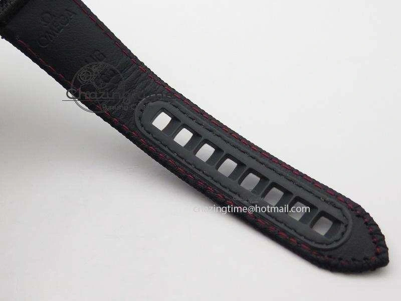 DailyWear Speedmaster Professional Chronometer PVD Black Dial On Black Leather Strap A 8259