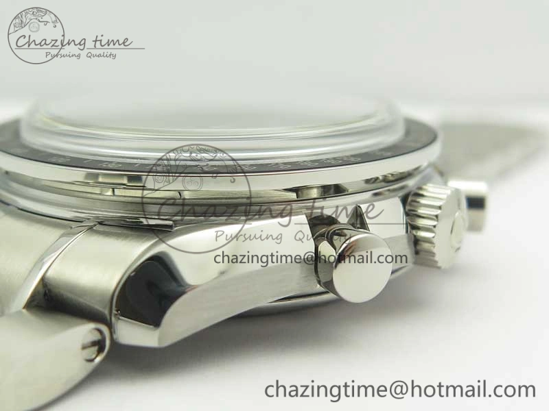 Attractive Speedmaster Professional SS OMF Best Edition Black Dial on SS Bracelet Manual Winding Chrono Movement 7995