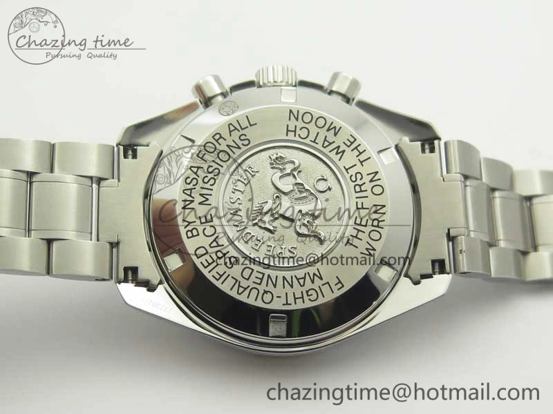 Attractive Speedmaster Professional SS OMF Best Edition Black Dial on SS Bracelet Manual Winding Chrono Movement 7995