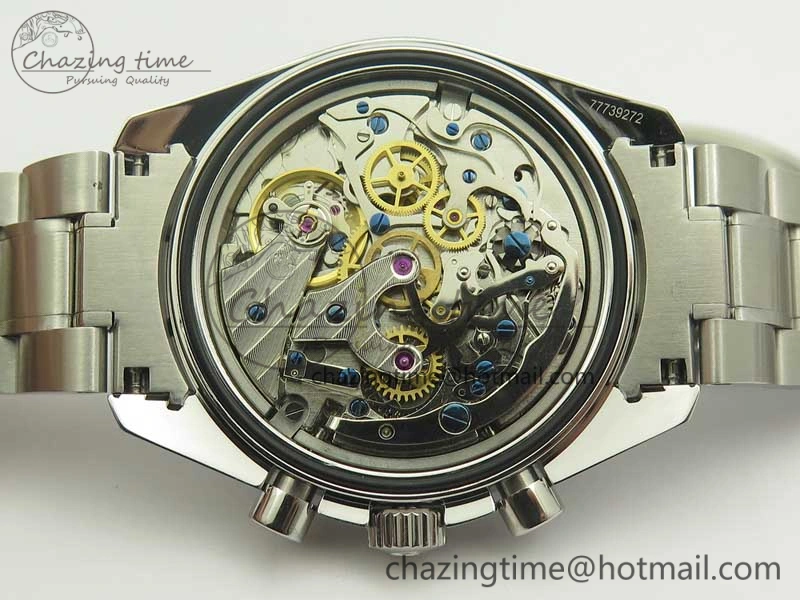 Attractive Speedmaster Professional SS OMF Best Edition Black Dial on SS Bracelet Manual Winding Chrono Movement 7995