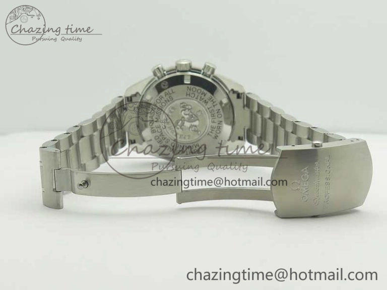 Attractive Speedmaster Professional SS OMF Best Edition Black Dial on SS Bracelet Manual Winding Chrono Movement 7995