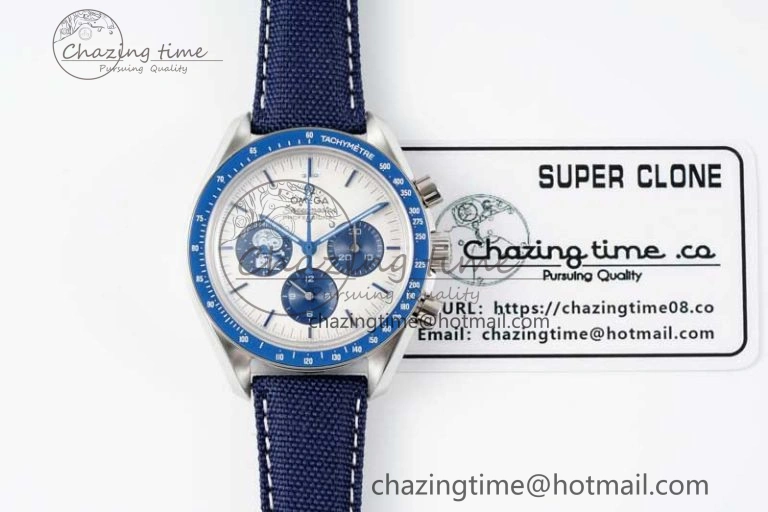 QuickDry Speedmaster Professional “Silver Snoopy Award” 50th Anniversary GSF 1:1 Best Edition A7750(Mod) 7863