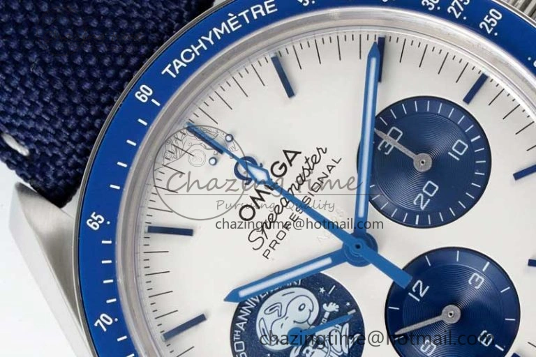 QuickDry Speedmaster Professional “Silver Snoopy Award” 50th Anniversary GSF 1:1 Best Edition A7750(Mod) 7863