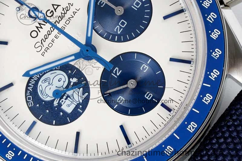 QuickDry Speedmaster Professional “Silver Snoopy Award” 50th Anniversary GSF 1:1 Best Edition A7750(Mod) 7863
