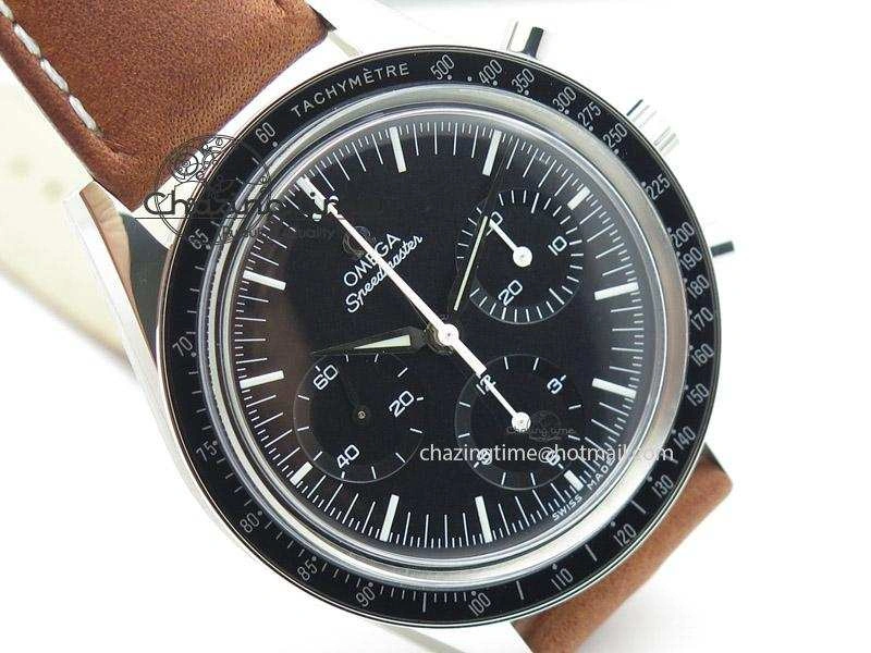 Speedmaster Professional The Moon Watch on Brown Asso Strap Asian Manual Winding Chronograph Movement Breathable 8288