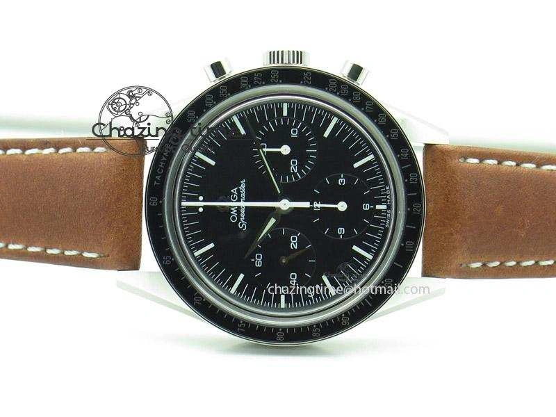 Speedmaster Professional The Moon Watch on Brown Asso Strap Asian Manual Winding Chronograph Movement Breathable 8288