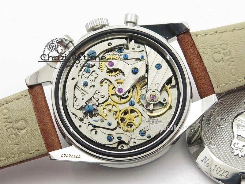 Speedmaster Professional The Moon Watch on Brown Asso Strap Asian Manual Winding Chronograph Movement Breathable 8288